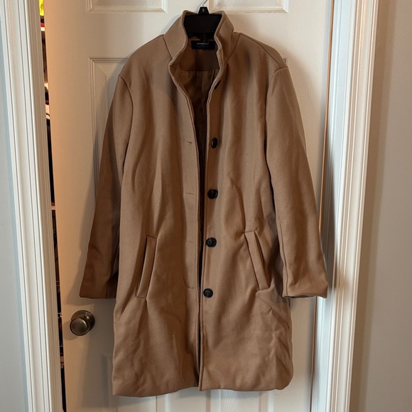 Tan Button-Up Coat - Picture 1 of 1